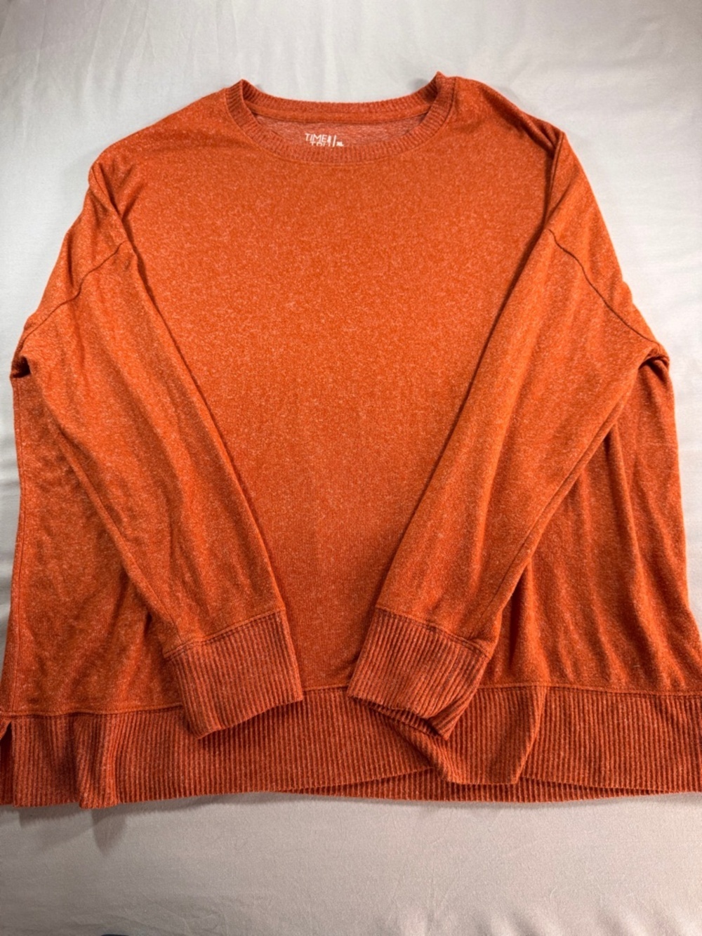 Time and Tru Orange sweater XL women's soft